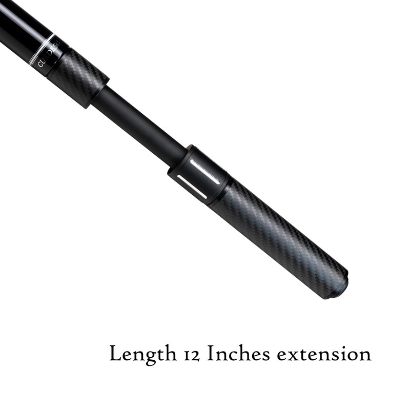 CUEDESG Carbon Fiber Pool Cue Extension,Length Adjustable(8~12 Inches)