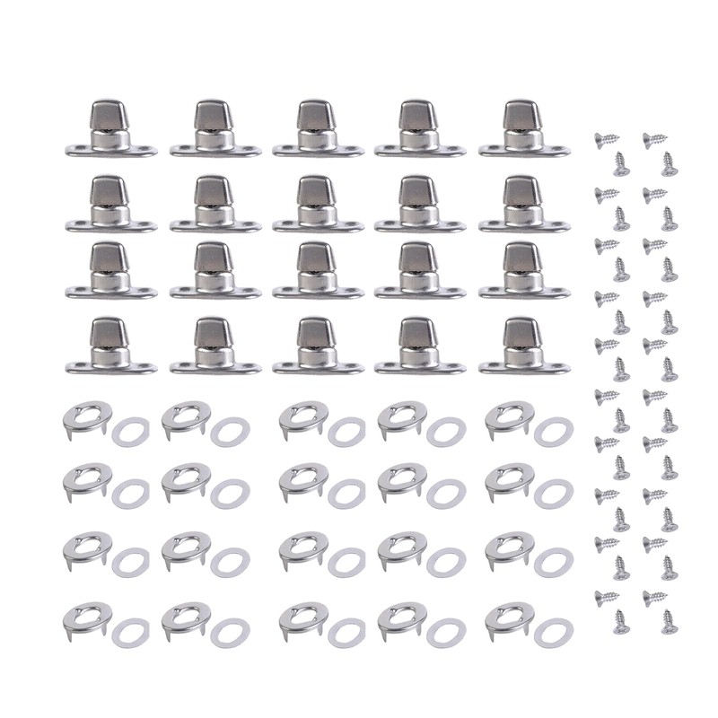 20Pieces Twist Lock Fasteners Set Including Eyelets and Studs Portable