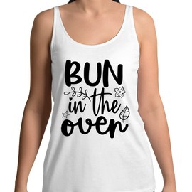 Bun in The Oven Pregnancy Tank Top Unisex Small White