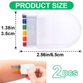 Lekgavd 2PCS Rainbow Face Body Paint, Pride Makeup Supplies, Face Painting Crayons for Pride Day, Celebrations Party, Festivals for Men, Women