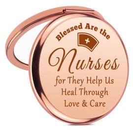 Nurse Appreciation Gifts Compact Mirror Nurses' Day Thank You Gift for Nurse Makeup Mirror Nursing Student Graduation Gift Thanksgiving Day Birthday Gifts for RN Future Nurses Pocket Mirrors