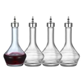 Threded Bitters Bottle Set of 4-90ml Glass Dash Bottle with Dasher Top, Professional Bar Tool for Making Cocktails