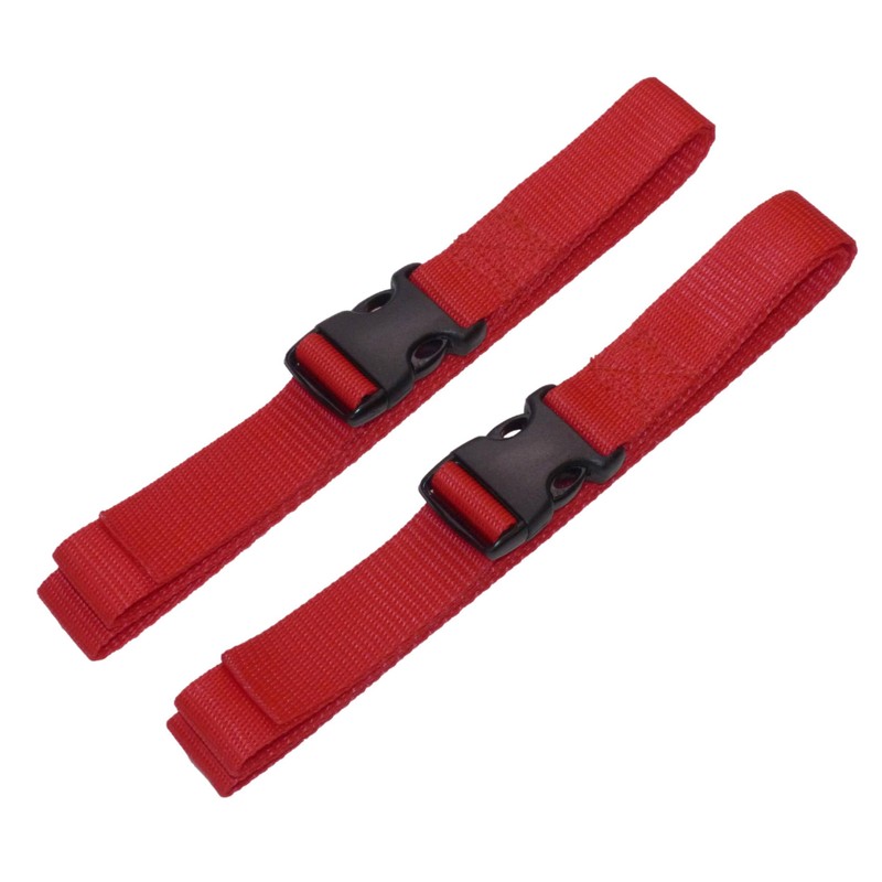 2 x Red Webbing Quick Release Buckle 50cm