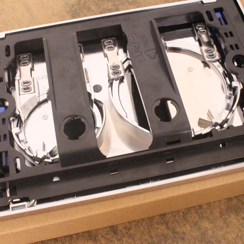 Bright Silver Dual-Flush Actuator Plate for Geberit Concealed Cisterns Compatible