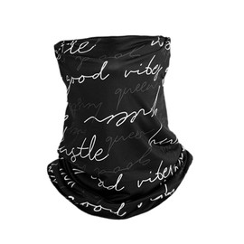 Generic Ice Silk Face Cover Half Face Mask Cooling Neck Gaiter,Face Scarf Bandana for Bicycle Riding, Letters pattern