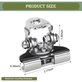 dawfall 2 PCS Car Roof Light Fixing Bracket, Shockproof Metal Vehicle Grille Light Mount Base, Universal Waterproof Adjustable Automotive Hood Auxiliary Bracket for Truck SUV Car (Silver)