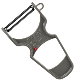 Black Y Vegetable Peeler - Heavy Duty, Ultra Sharp Carbon Steel Swiss Blade, Ergonomic Plastic Handle - Color Coded Kitchen Tools by The Kosher Cook