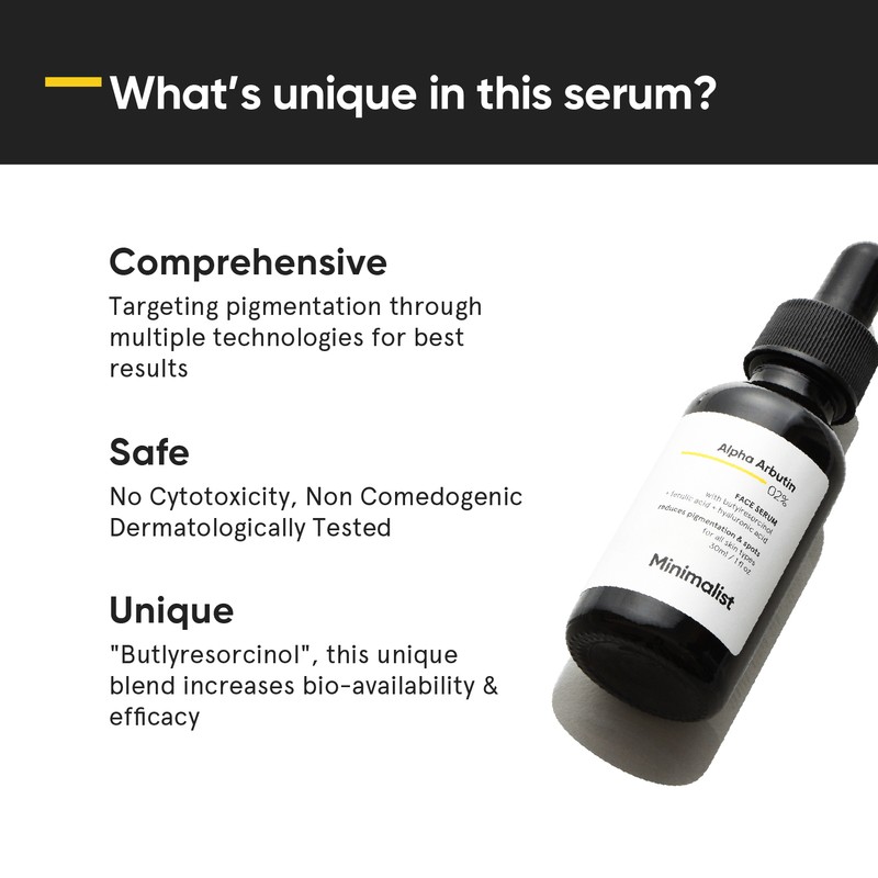 Minimalist 2% Alpha Arbutin Serum for Pigmentation & Dark Spots