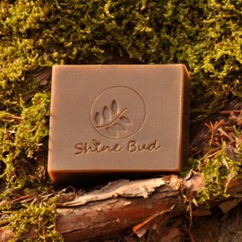 Shinebird pine campfire natural handmade aged Swedish pine tar soap 100g, 1 piece / 샤인버드 소나무 모닥불 천연 수제 숙성 스웨덴 파인타르비누 100g, 1개