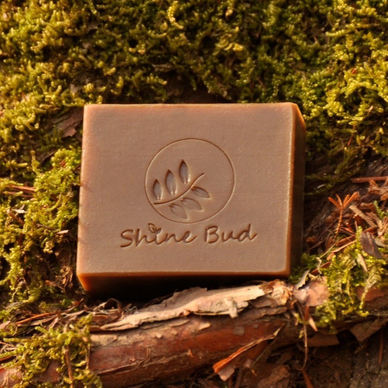 Shinebird pine campfire natural handmade aged Swedish pine tar soap