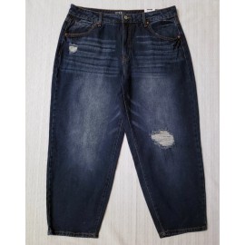 Time and Tru Baggy BARREL Distressed Jeans Women's 16 High Rise Roomy Feel *H2