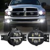 BICYACO LED Fog Light with DRL Compatible with Dodge Ram 1500 2002-2008 Dodge Ram 2500/3500 Pickup Truck 2003 2004 2005 2006 2007 2008 2009 -1 Pair (Black)