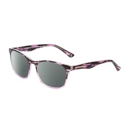Calabria Shawn Polarized BiFocal Sunglasses +2.50 Crystal Purple Marble Grey Women Designer Chic Bi-Focal Sun Glasses Reader