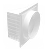 H&C VENT Rectangular Ventilation Grille with Backflow Flap, Plastic Weather