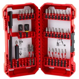 YOMEETO 34 Pc. For Milwaukee Tool 48-32-5101 Shockwave Impact Duty Driver Bit Set, Red Black