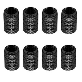 Gkhlg 8 Pack Aluminum Alloy Tire Valve Caps Tyre Valve Caps Easy Operation Tyre Stem Dust Caps Universal Fit for Cars Motorcycles Black