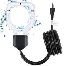 250 Watt Bird Bath Heater, Cast Aluminum Submergible Farm De-Icer Thermostatic Control Chicken Water Heater, Bird Bath Deicer for Outdoors in Winter for Livestock, Poultry, Animal, Birds Drinking