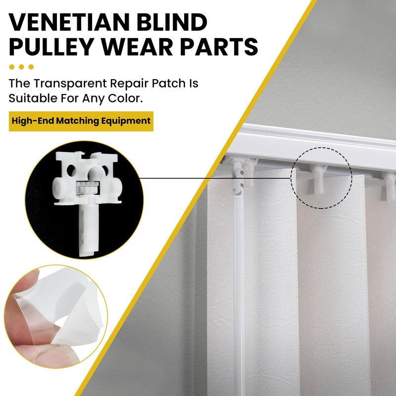 UBANU 12 Sets White Vertical Blind Repair Kit with Stem,