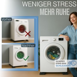 Vibration Damper as Washing Machine Underlay and Anti-Vibration Mat, Non-Slip Pads, Less Noise and Movement, Anti-Vibration Mat for Speakers, 3D Printers, Pack of 8, 10 mm