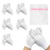 BORISCA 6 Pairs White Cotton Gloves White Glove 100% Cotton