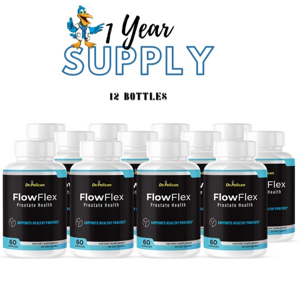 Pelican Vitamins FlowFlex - Prostate Support- 12 Bottles- 720 Capsules