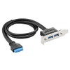 JacobsParts 2-Port USB 3.0 Low Profile Bracket 20-Pin Header Cable