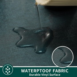 HOMOHEINI Rectangle Table Cloth,100% Waterproof Tablecloth Oil Proof Spill Proof Vinyl Table Cloth, Wipe Clean Plastic Table Cover for Dining, Camping, Indoor and Outdoor 54" x 120",Navy Blue