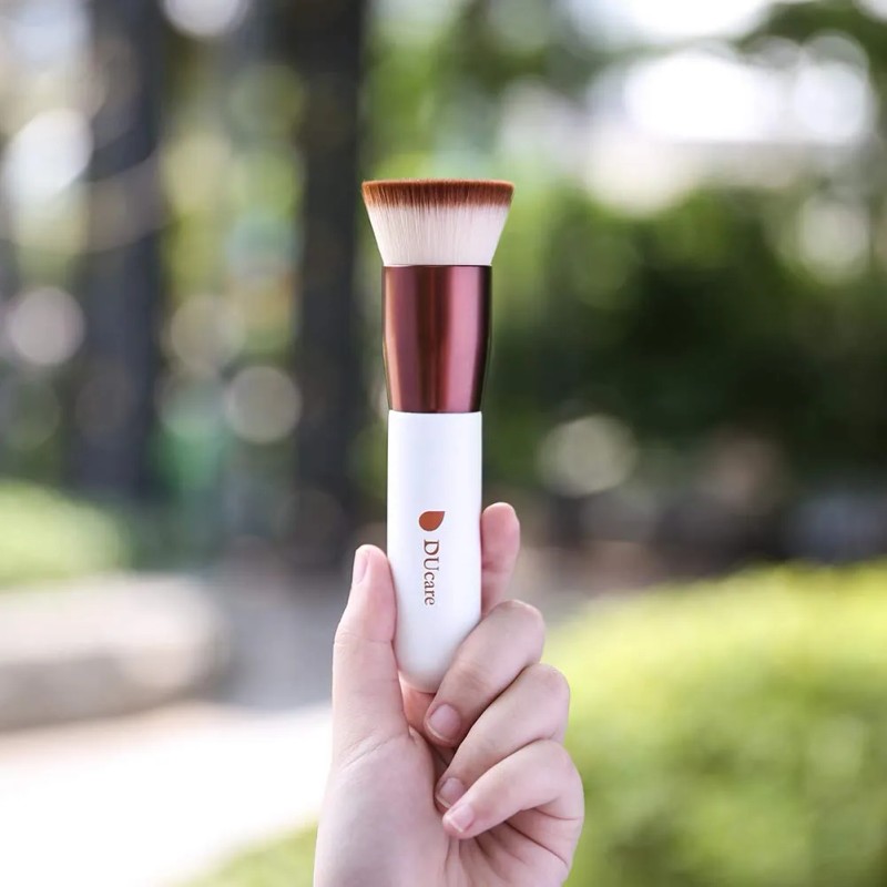 Brochas De Maquillaje Ducare Foundation, Brocha Sintética Pa Color Blanco