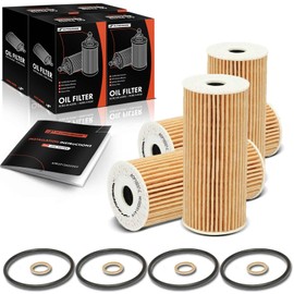 A-Premium 10K Miles Protection Oil Filter Compatible with Kia Stinger 2018-2023, K900 2019-2020 & Genesis G80 2018-2020, G70 2019-2023, G90 2017-2022, 4-PC Set, Replace# L39175, 263203LTA0