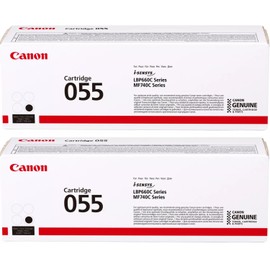 Canon Genuine 055 Black Toner Cartridge 2-Pack