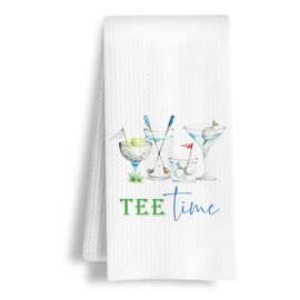 HSIASHENG Golf Martini Cocktail Kitchen Towels, Gifts for Martini Lovers Dish Tea Towels for Kitchen Bar Cart Decor, Golfing Golfer Gifts for Women Men Decorative Hand Towel, 16x24 Inch