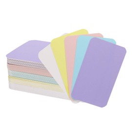Penta Angel Small Blank Kraft Paper Cards 100Pcs Mini Gift Notes Message Business Greeting Cards DIY Gift Tags Label Vocabulary Word Graffiti Scrapbooking Flash Cards (White Yellow Pink Blue Purple)