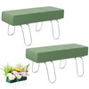 Tondiamo 2 Pieces Galvanized Gravestone Saddle 12 x 11 Inch