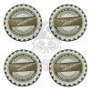 Zenith White on Gold Lowrider Wire Wheel Metal Chip Emblems