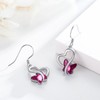 Twoowl Butterfly Earrings 925 Sterling Silver Heart Butterfly Dangle Drop