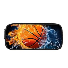 Dolyues Basketball Pencil Case Pencil Pouch Large Capacity Aesthetic Pencil Cases with Zipper Big Stationery Pencil Pouch for Boys & Men Portable Storage Organizer Bag