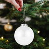 MytaYt Set of 24 Christmas Baubles, Christmas Tree Decorations, White