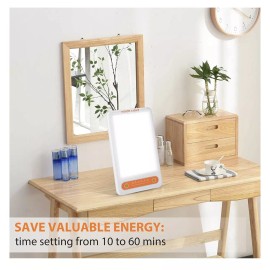 MOOD LIGHT Light Therapy Lamp, UV Free 10000 Lux Brightness, 6 Timer Function, A