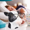 Black White Cow Head Wearing Glasses Statues Resin Stable Glasses