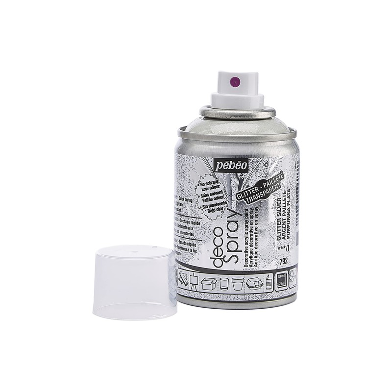 PEBEO DecoSpray, Acrilico, Argento, 10.50 x 5.20 x 5.20 cm,