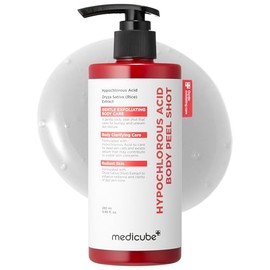 medicube Body Peel Shot with Hypochlorous Acid | Gentle Body Exfoliating Serum for Dead Skin Cells, Rough Patches & Uneven Texture | Rice Extract, Pan