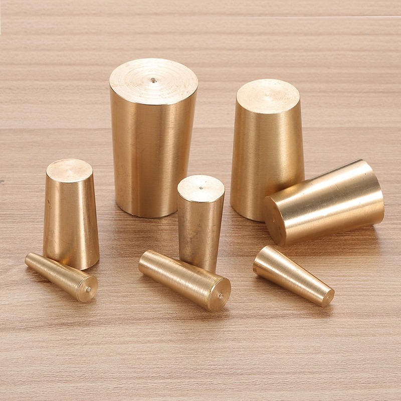 PATIKIL テーパー形状 ソリッド真鍮ストッパー 3/8"チューブ真鍮ストッパーラボプラグ 銅パイプ 密閉 コンデンサーメンテナンス用 1個