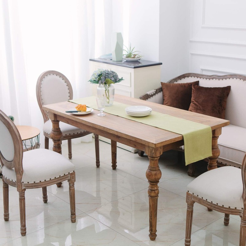 Soft Caddice Faux Linen 2 Side Table Runner, eco-Friendly Fabric