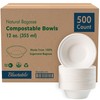 Paper Bowls Disposable Bowls Compostable [500 Pack] Bulk 12 oz