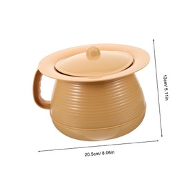 FRCOLOR 1 Set Unisex Portable Chamber Pot with Lid Travel Friendly Urinal Basin for Home and Bedroom Use Easy to Clean Odor Sealed Design for Convenient Use