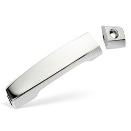 Front Left Exterior Door Handle with Keyhole for Armada 2007-2010, Titan 2004-2015, Pathfinder Armada 2004, QX56 Base 2004-2010 Driver Side Door Handle Chrome Replaces 80647-ZC00A 80640-ZC00A 81571