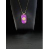 D9 Greeks Omega Psi Phi Double Sided Dog Tag Purple
