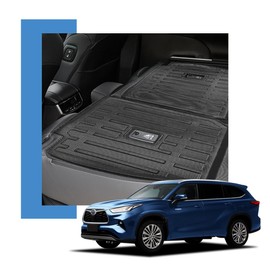 Shvgen Backrest Mats Kick Mats Behind 2nd Row for 2020 2021 2022 2023 2024 Toyota Highlander Accessories, All Weather TPE Protector for 2021 Highlander