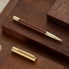 HUASHILAI Luxury Wooden and Metal Rollerball Pen Set with Spare