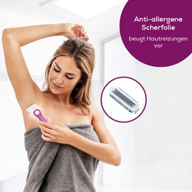 Beurer HL 36 Nachkaufset, 2 Scherfolien mit Schermessern und ein Peelingaufsatz, anti-allergene Scherfolie gegen Hautreizungen; für den elektrischen Beurer HL 36 Damenrasierer